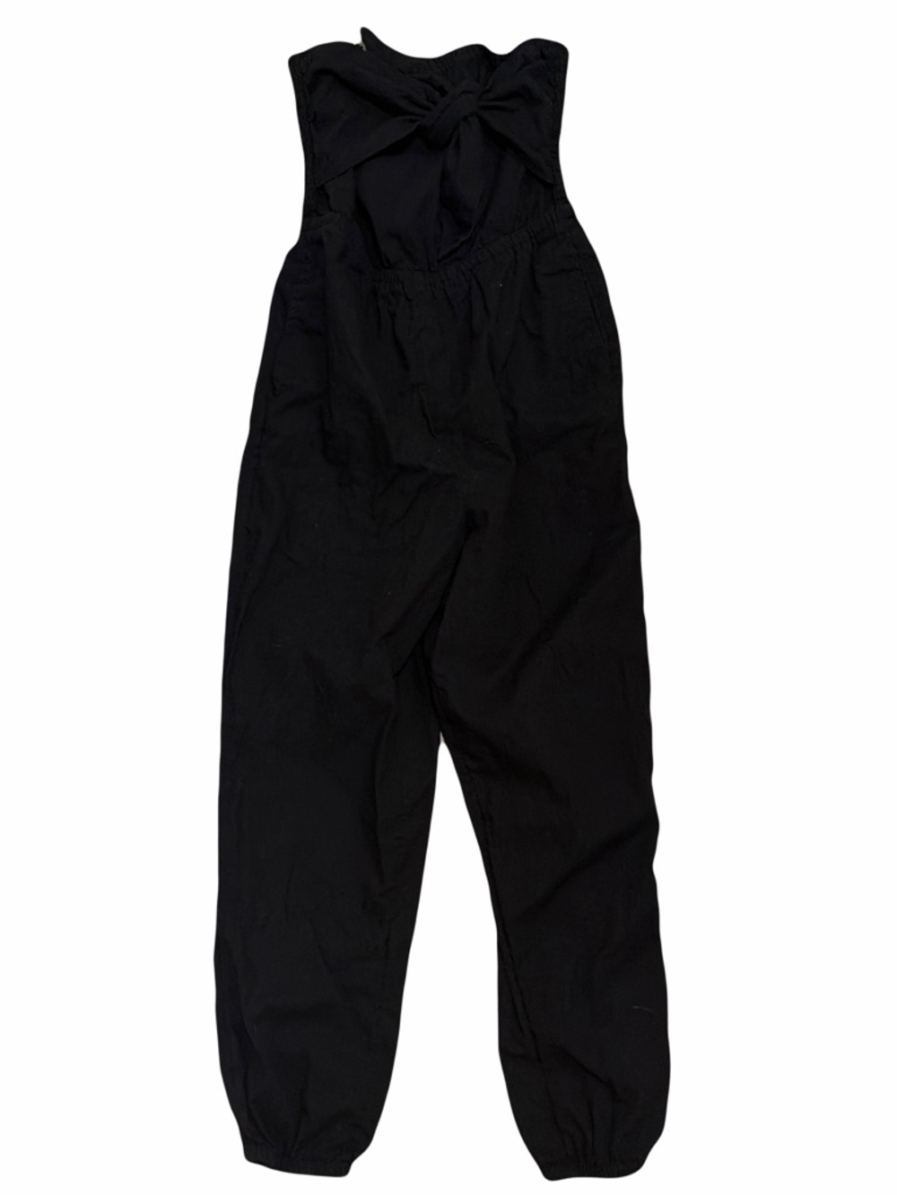 aerie Black Knotted Back Jumpsuit